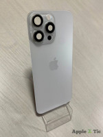 iPhone 16 Pro Max задняя крышка в сборе с окошками камеры (White Titanium) белая