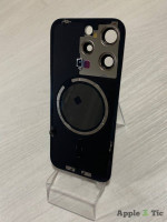 iPhone 15 Pro задняя крышка в сборе с окошками камеры (Natural Titanium) серая