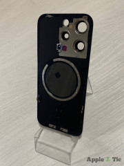 iPhone 15 Pro задняя крышка в сборе с окошками камеры (Natural Titanium) серая