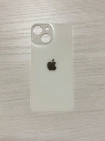 Заднее стекло (крышка) для IPhone 13 mini белое (STARLIGHT)