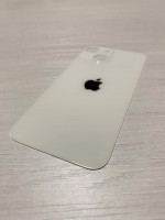 Заднее стекло (крышка) для IPhone 13 mini белое (STARLIGHT)
