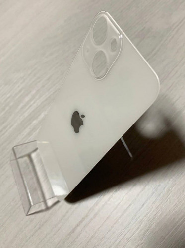 Заднее стекло (крышка) для IPhone 13 mini белое (STARLIGHT)