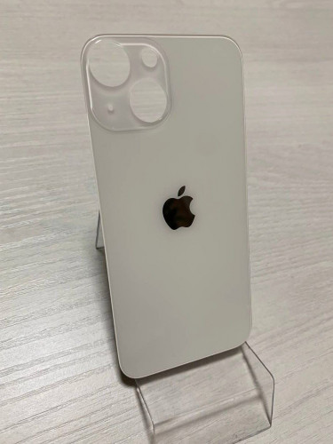Заднее стекло (крышка) для IPhone 13 mini белое (STARLIGHT)