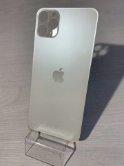 Заднее стекло (крышка) для IPhone 11 Pro Max белое (silver)