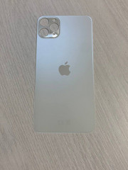 Заднее стекло (крышка) для IPhone 11 Pro Max белое (silver)