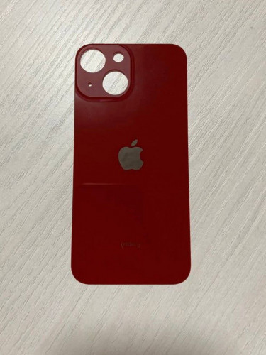 Заднее стекло (крышка) для IPhone 13 mini красное (RED)