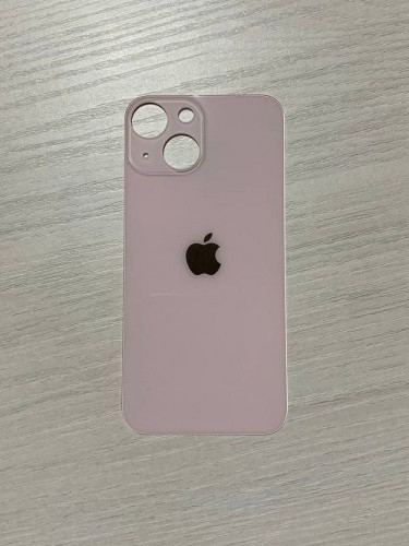 Заднее стекло (крышка) для IPhone 13 mini розовое (Pink)