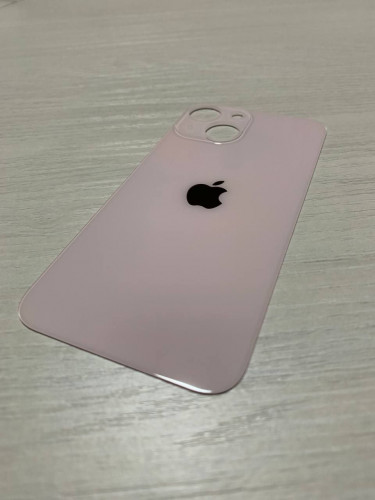 Заднее стекло (крышка) для IPhone 13 mini розовое (Pink)