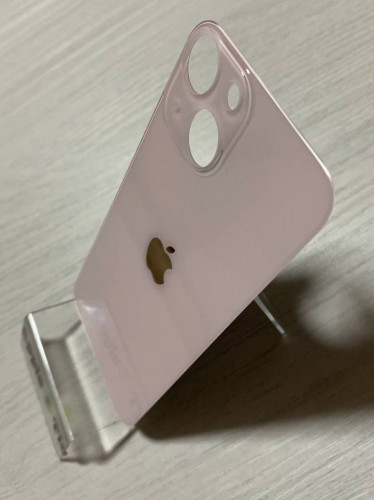 Заднее стекло (крышка) для IPhone 13 mini розовое (Pink)
