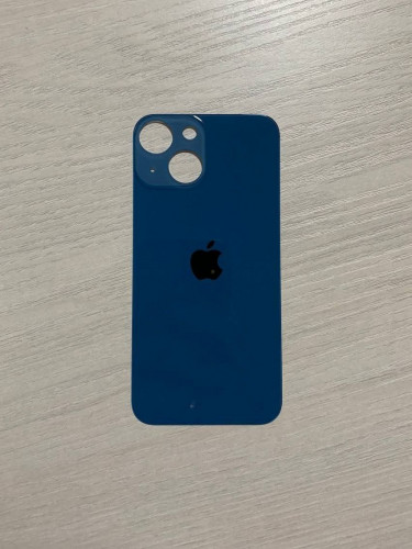 Заднее стекло (крышка) для IPhone 13 mini синее (BLUE)