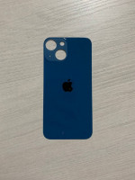 Заднее стекло (крышка) для IPhone 13 mini синее (BLUE)
