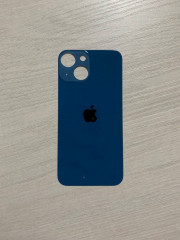 Заднее стекло (крышка) для IPhone 13 mini синее (BLUE)