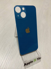 Заднее стекло (крышка) для IPhone 13 mini синее (BLUE)