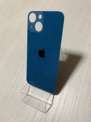 Заднее стекло (крышка) для IPhone 13 mini синее (BLUE)