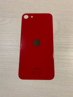 Заднее стекло (крышка) для IPhone SE 2020 красное (RED)