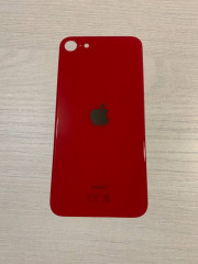 Заднее стекло (крышка) для IPhone SE 2020 красное (RED)