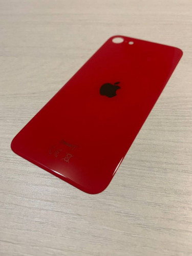 Заднее стекло (крышка) для IPhone SE 2020 красное (RED)