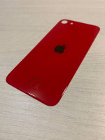 Заднее стекло (крышка) для IPhone SE 2020 красное (RED)