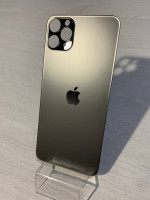 Заднее стекло (крышка) для IPhone 11 Pro Max чёрное (space gray)