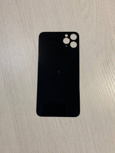 Заднее стекло (крышка) для IPhone 11 Pro Max черное (space gray)