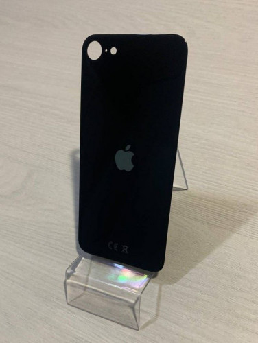Заднее стекло (крышка) для IPhone SE 2020 черное (BLACK)