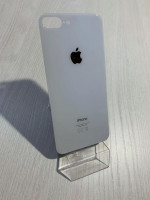 Заднее стекло (крышка) для IPhone 8 Plus белое (silver)