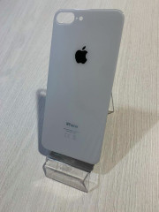 Заднее стекло (крышка) для IPhone 8 Plus белое (silver)