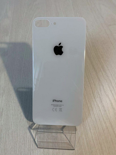 Заднее стекло (крышка) для IPhone 8 Plus белое (silver)