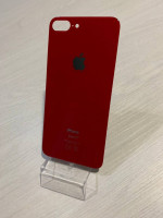 Заднее стекло (крышка) для IPhone 8 Plus красное (red)