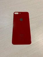 Заднее стекло (крышка) для IPhone 8 Plus красное (red)