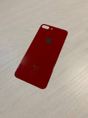 Заднее стекло (крышка) для IPhone 8 Plus красное (red)