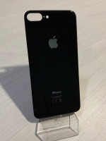 Заднее стекло (крышка) для IPhone 8 Plus черное (space gray)