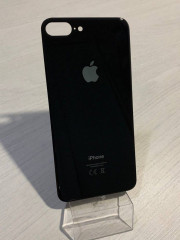 Заднее стекло (крышка) для IPhone 8 Plus черное (space gray)