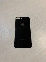 Заднее стекло (крышка) для IPhone 8 Plus черное (space gray)