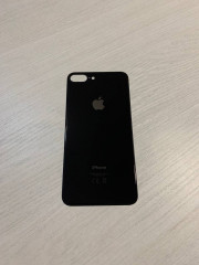 Заднее стекло (крышка) для IPhone 8 Plus черное (space gray)