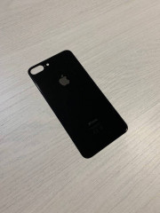 Заднее стекло (крышка) для IPhone 8 Plus черное (space gray)