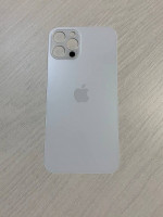 Заднее стекло (крышка) для IPhone 12 Pro белое (SILVER)