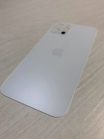 Заднее стекло (крышка) для IPhone 12 Pro белое (SILVER)
