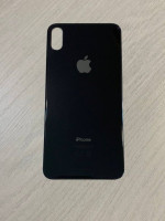 Заднее стекло (крышка) для IPhone XS Max черное (SPACE GRAY)