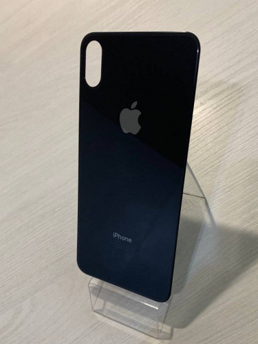 Заднее стекло (крышка) для IPhone XS Max черное (SPACE GRAY)