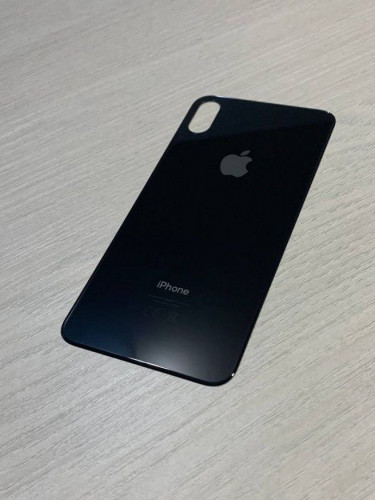 Заднее стекло (крышка) для IPhone XS Max черное (SPACE GRAY)