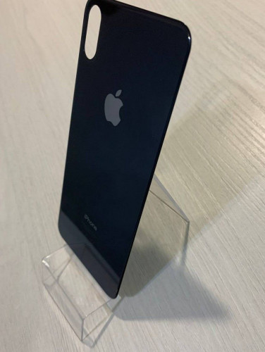 Заднее стекло (крышка) для IPhone XS Max черное (SPACE GRAY)