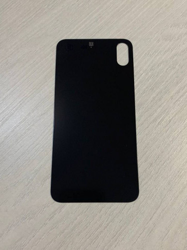 Заднее стекло (крышка) для IPhone XS Max черное (SPACE GRAY)