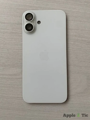 Задняя крышка iPhone 16 Plus в сборе с окошками камеры (White ) белая