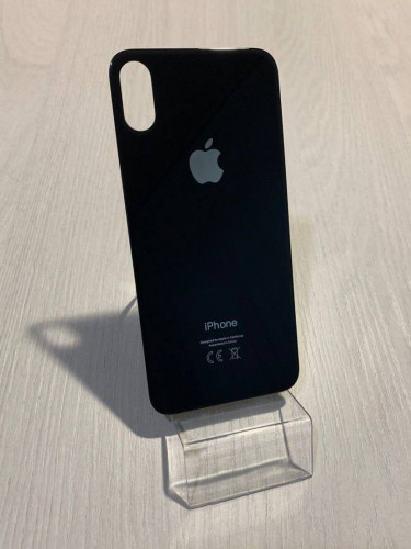 Заднее стекло (крышка) для IPhone X черное (SPACE GRAY)