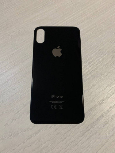 Заднее стекло (крышка) для IPhone X черное (SPACE GRAY)