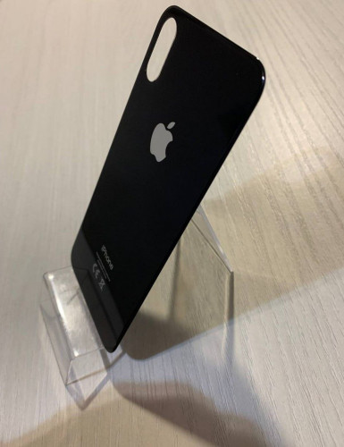 Заднее стекло (крышка) для IPhone X черное (SPACE GRAY)