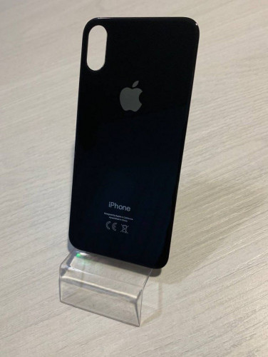 Заднее стекло (крышка) для IPhone X черное (SPACE GRAY)