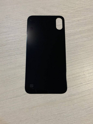 Заднее стекло (крышка) для IPhone X черное (SPACE GRAY)