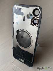 Задняя крышка iPhone 16 Plus в сборе с окошками камеры (Black ) чёрная
